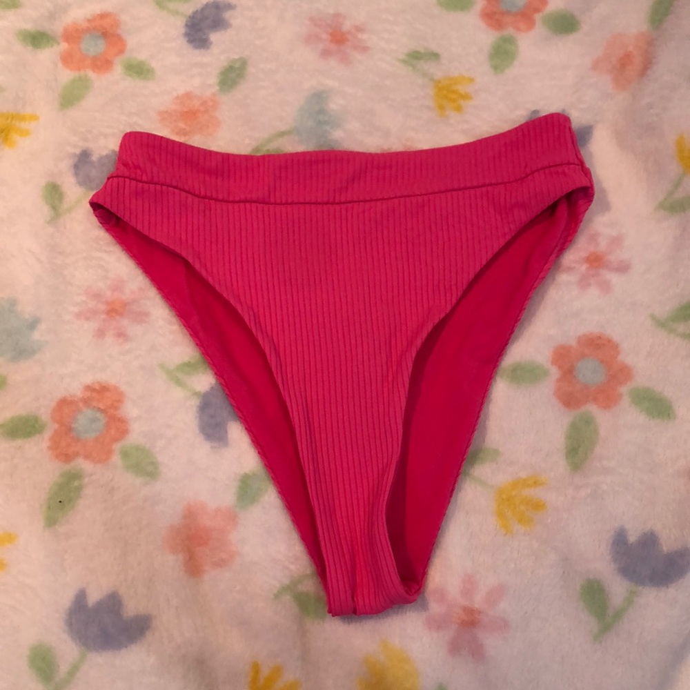 High waisted pink swimsuit bottoms!!